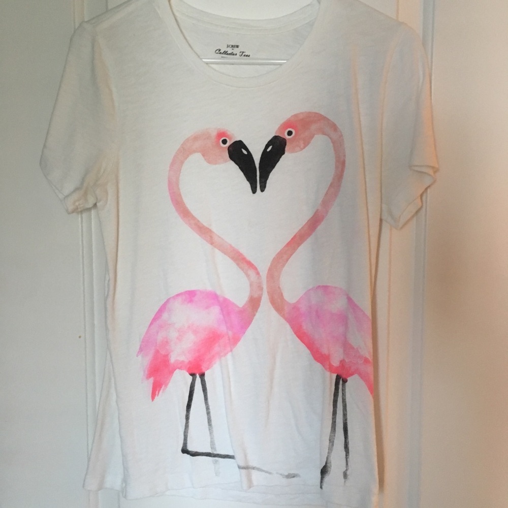 J. Crew flamingo tee